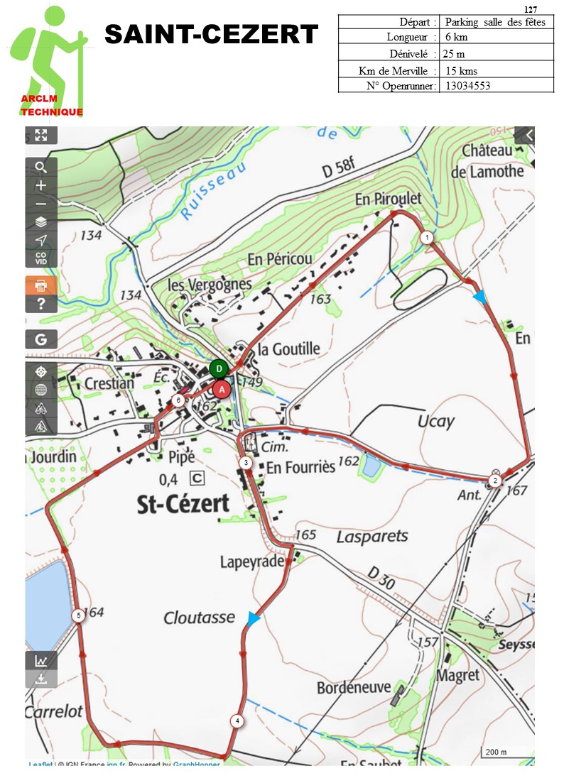 Randonnée à saint Cezert